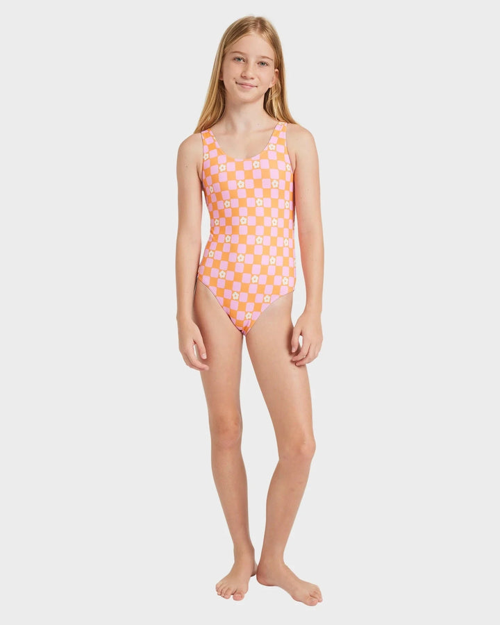 Roxy Youth Flower Check One Piece