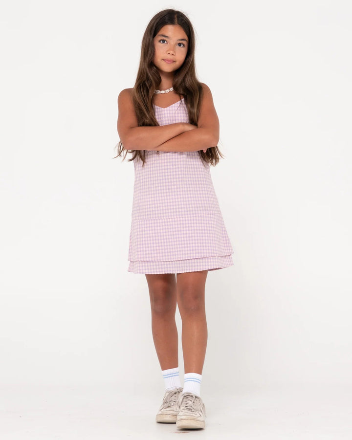 Rusty Checked Out Youth Dress