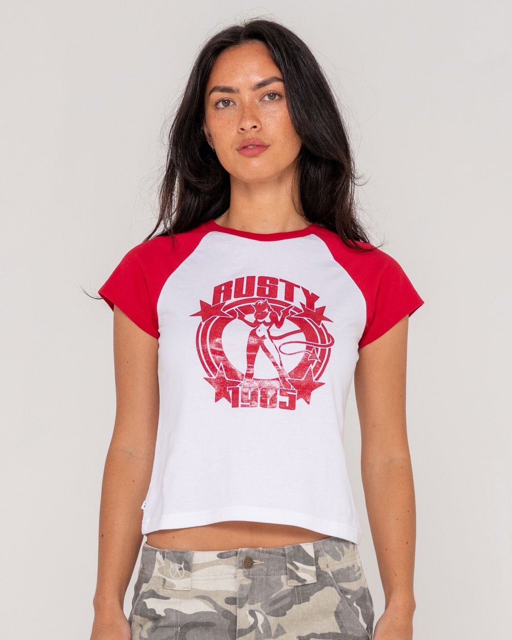 Rusty Daring Devil Raglan Baby T-Shirt