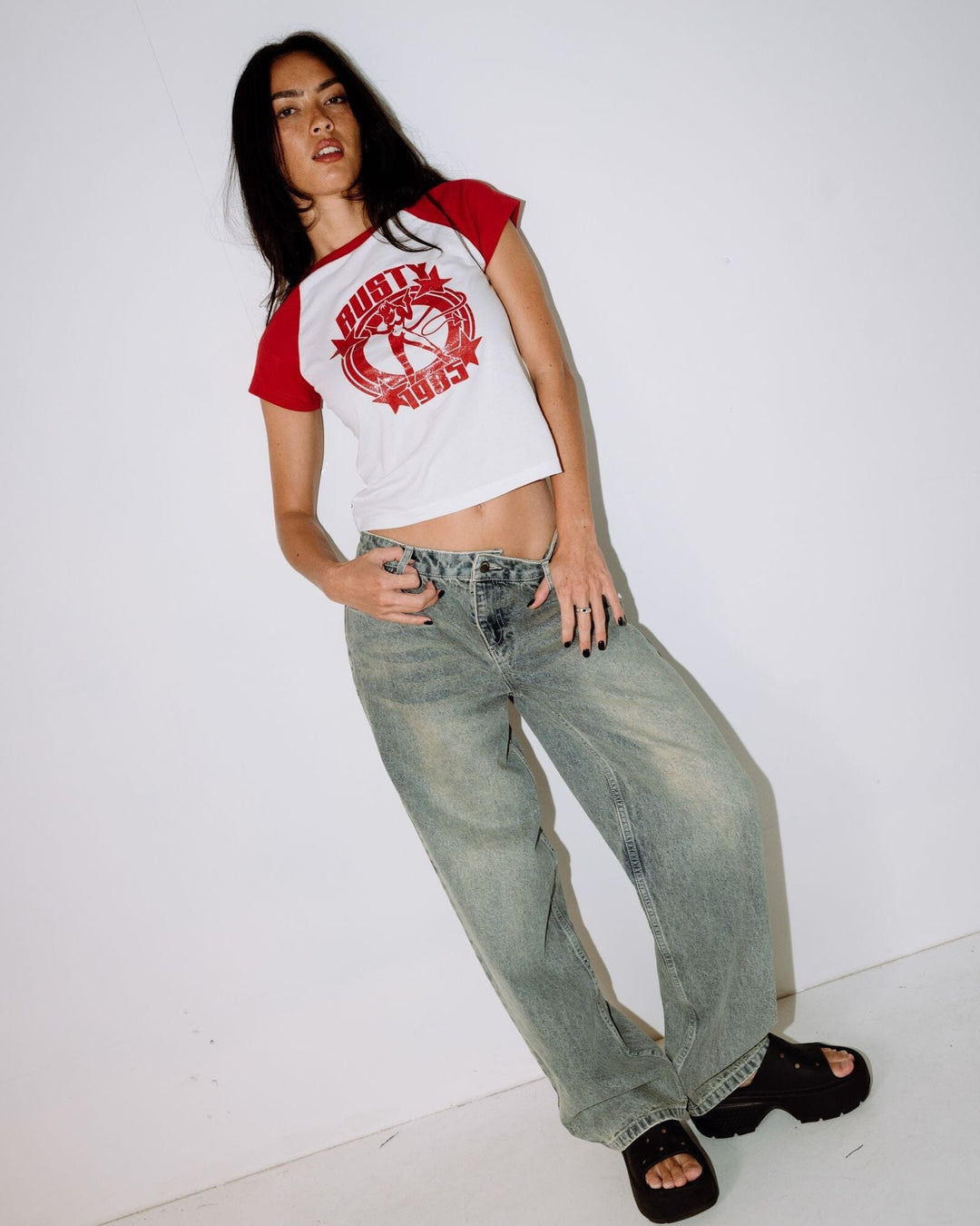 Rusty Daring Devil Raglan Baby T-Shirt