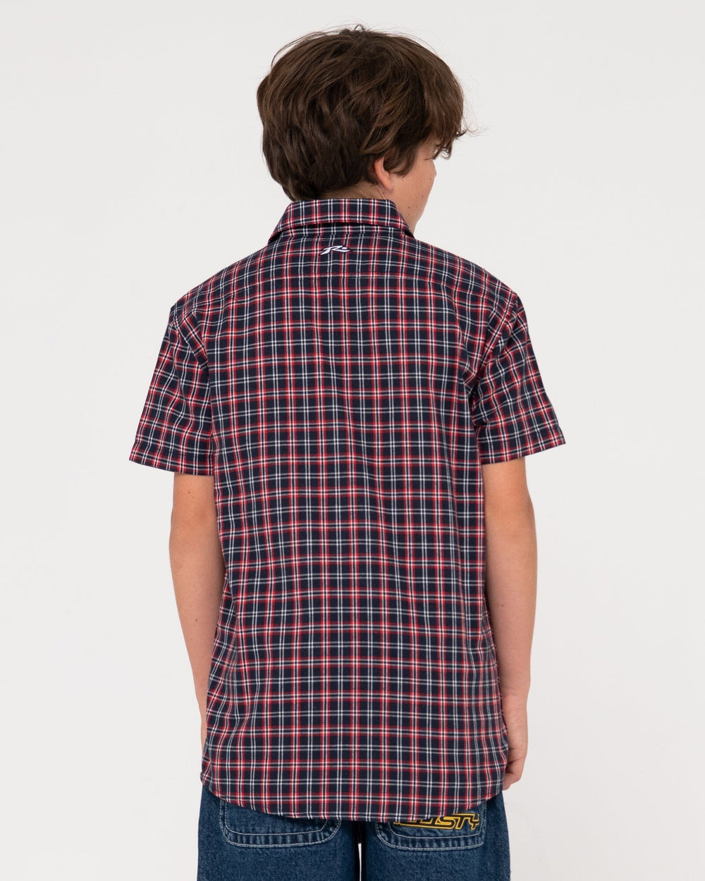 Rusty Datsun 2k Check Button Up Youth Shirt