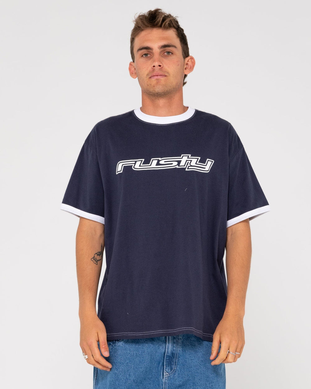 Rusty Dead Ringer Relaxed Fit Graphic T-Shirt