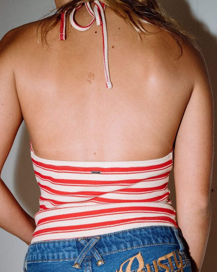 Rusty Emma Cut Out Halter Neck Top