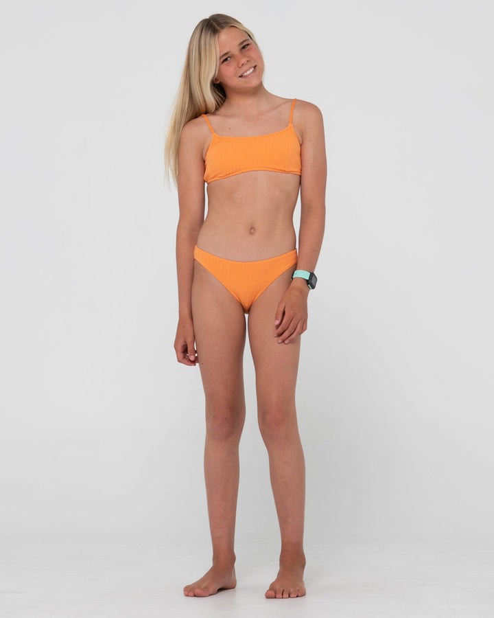 Rusty Lucky Rib Towelling Youth Bikini Set