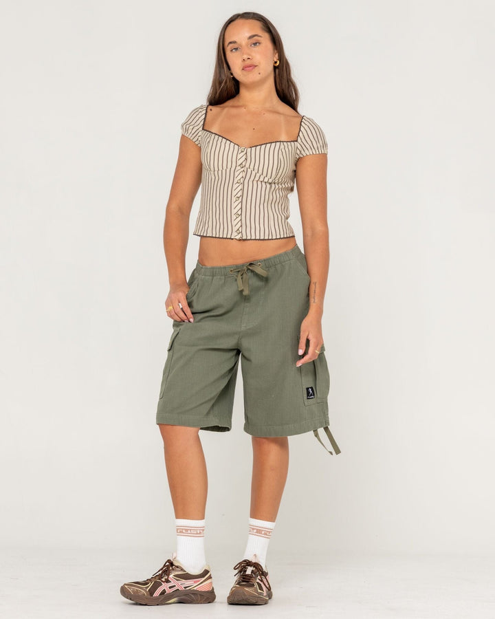 Rusty Sandy Button Up Top