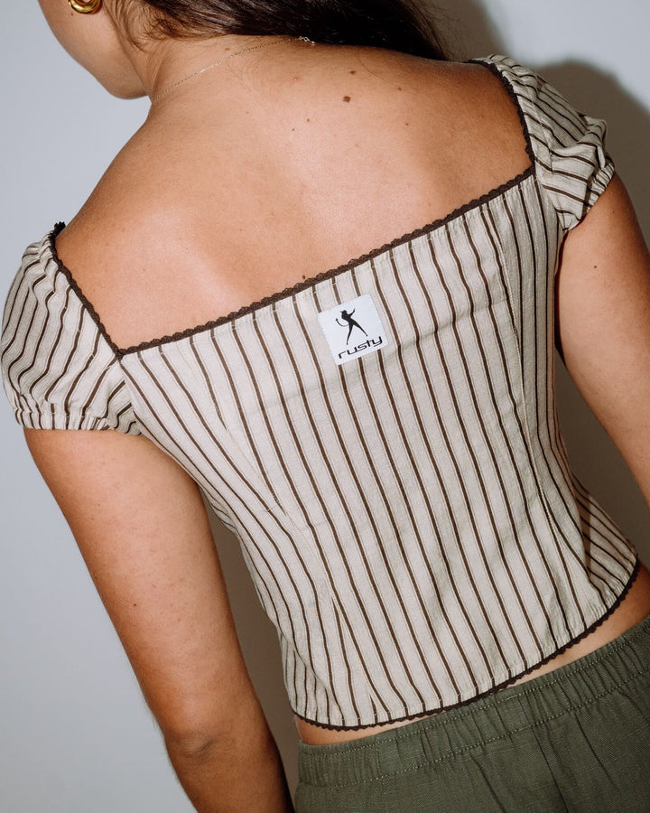 Rusty Sandy Button Up Top