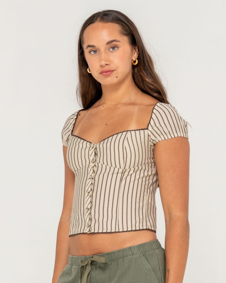 Rusty Sandy Button Up Top