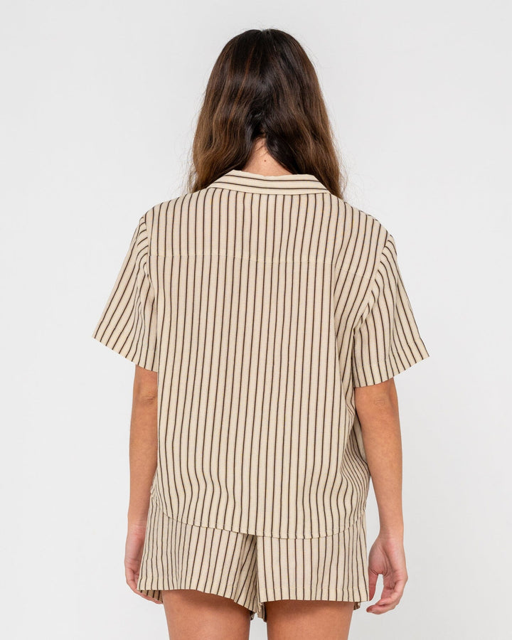 Rusty Sandy Stripe Boxy Shirt