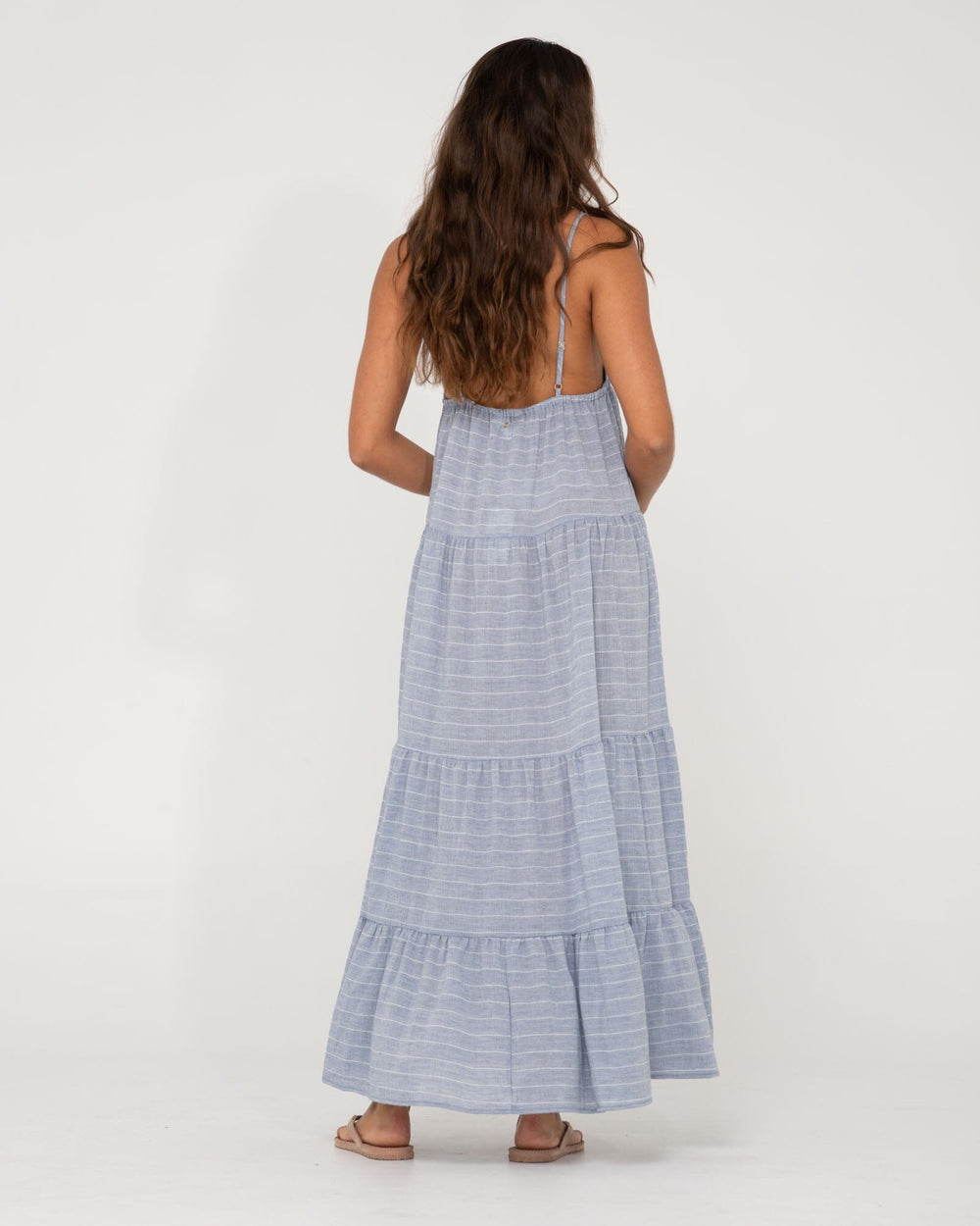 Rusty Siena Striped Tiered Maxi Dress