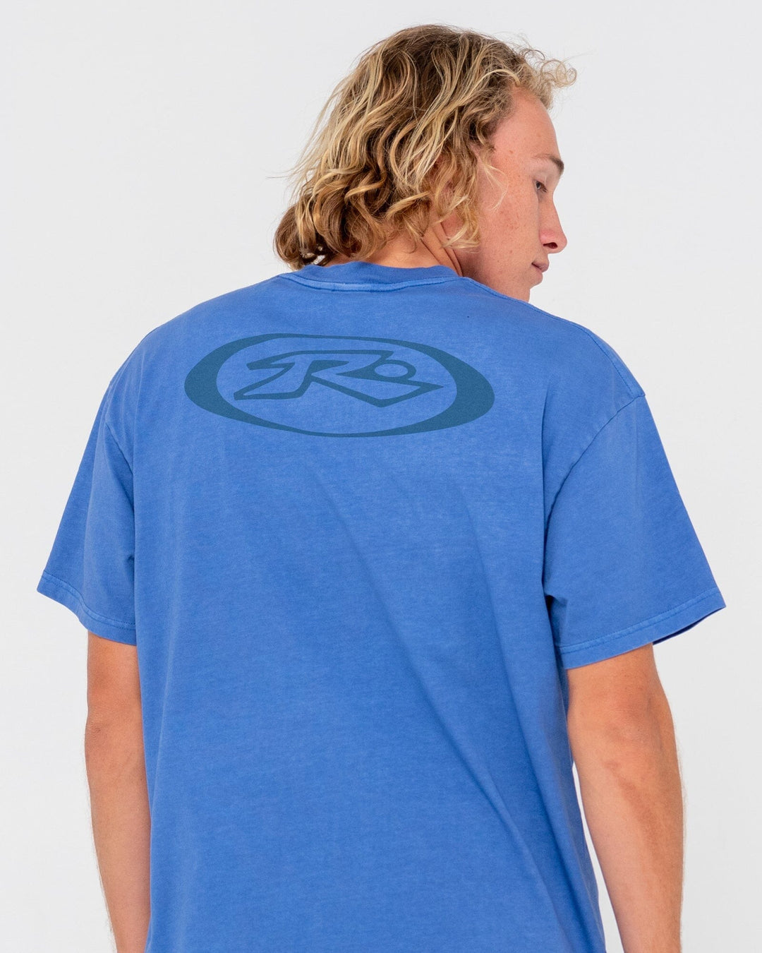Rusty Slowmo Washed T-Shirt Delft Blue S