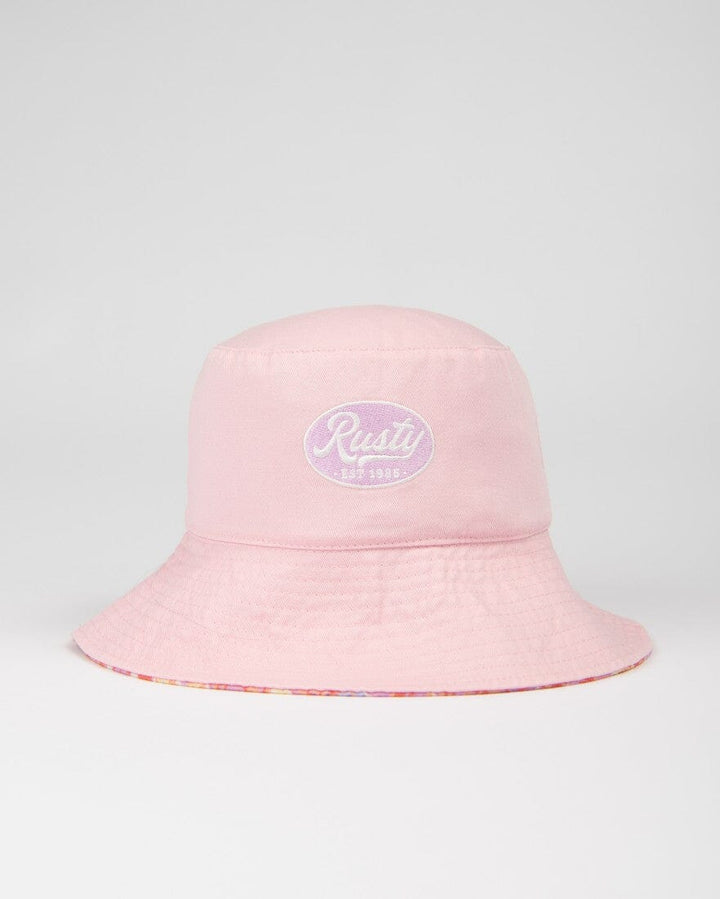 Rusty Vacay Time Reversible Bucket Hat Fondant Pink S / M