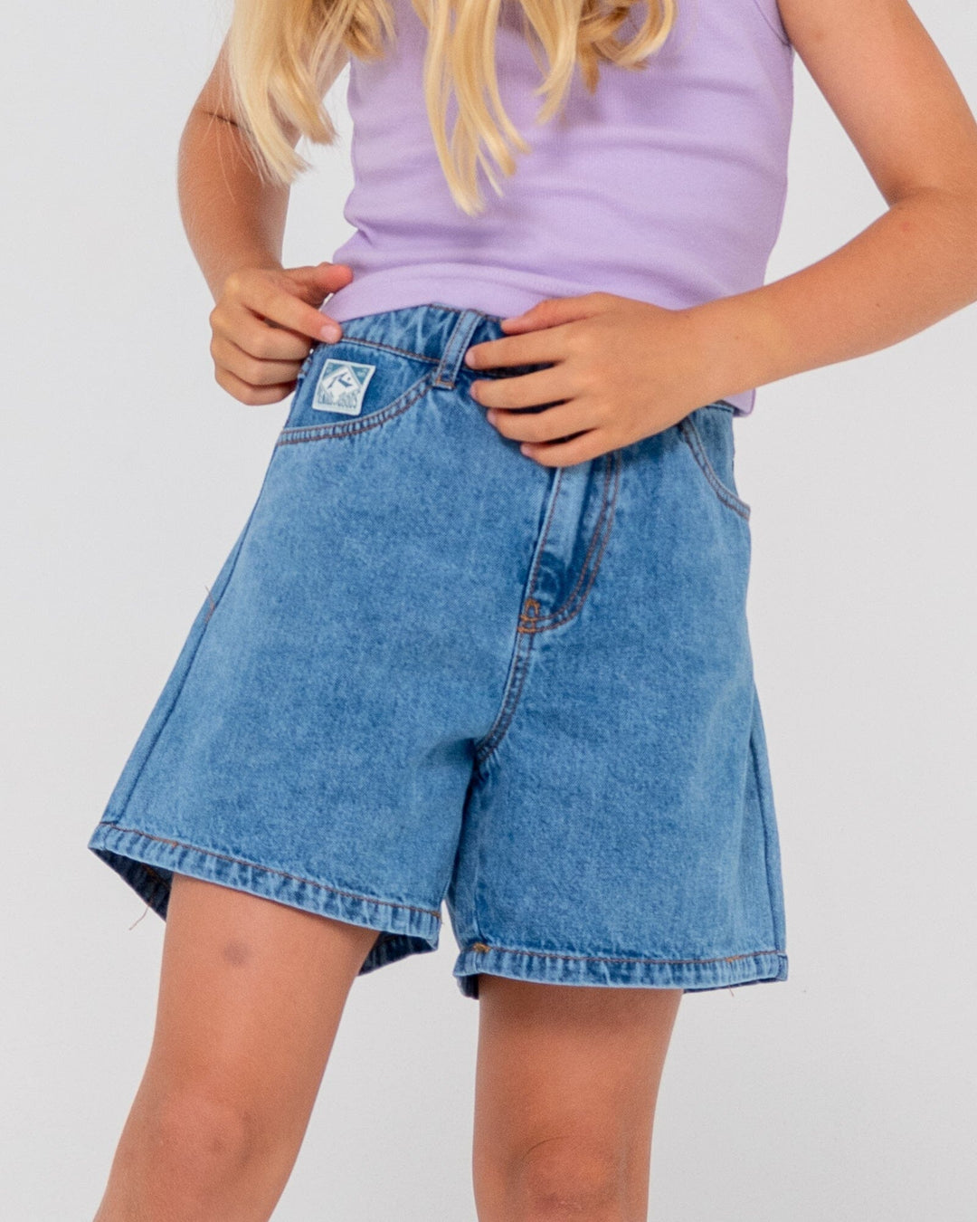 Rusty Youth Cyprus High Waisted Denim Shorts