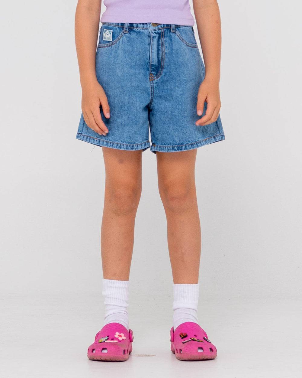 Rusty Youth Cyprus High Waisted Denim Shorts