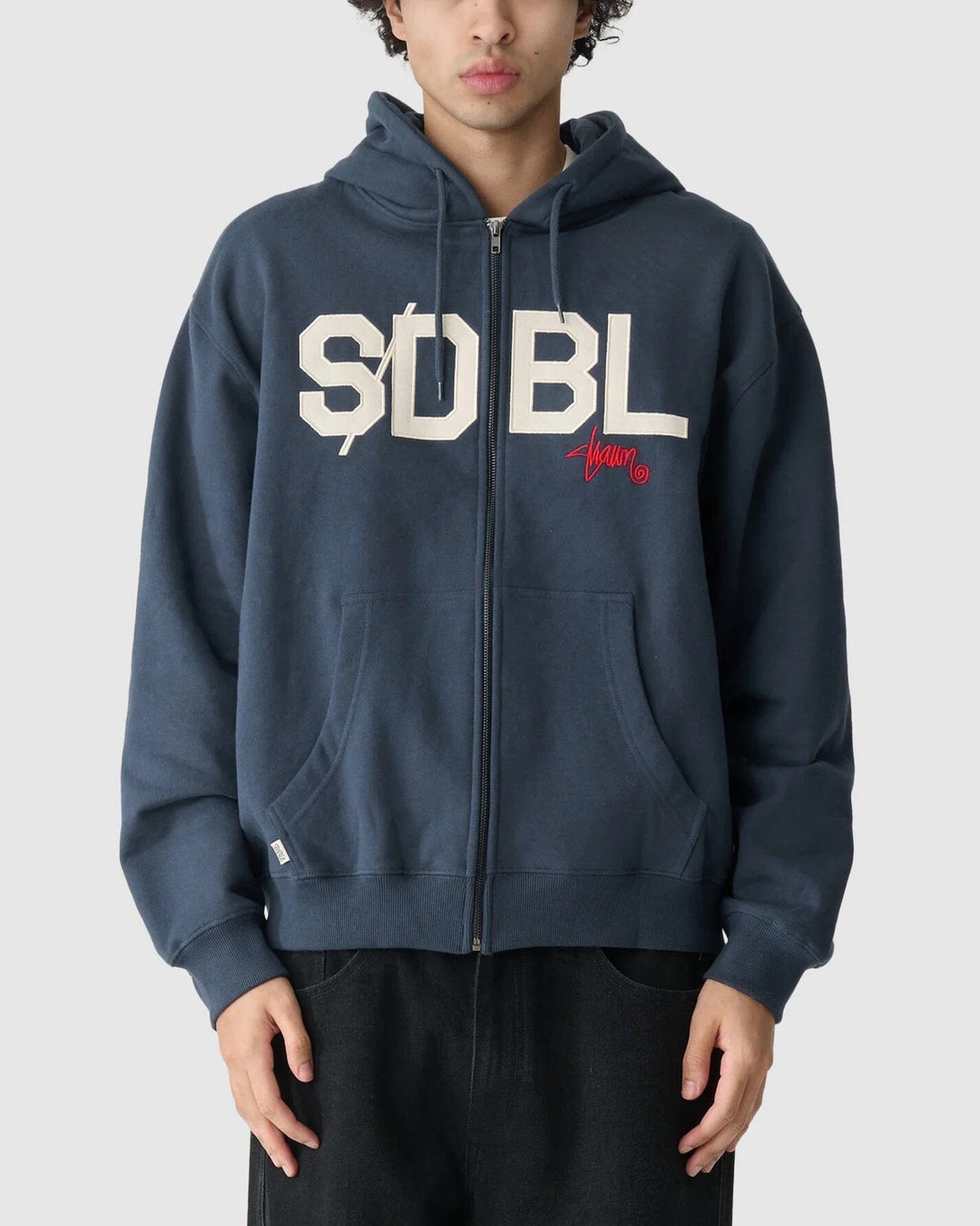 S Double Applique Zip Thru Hood