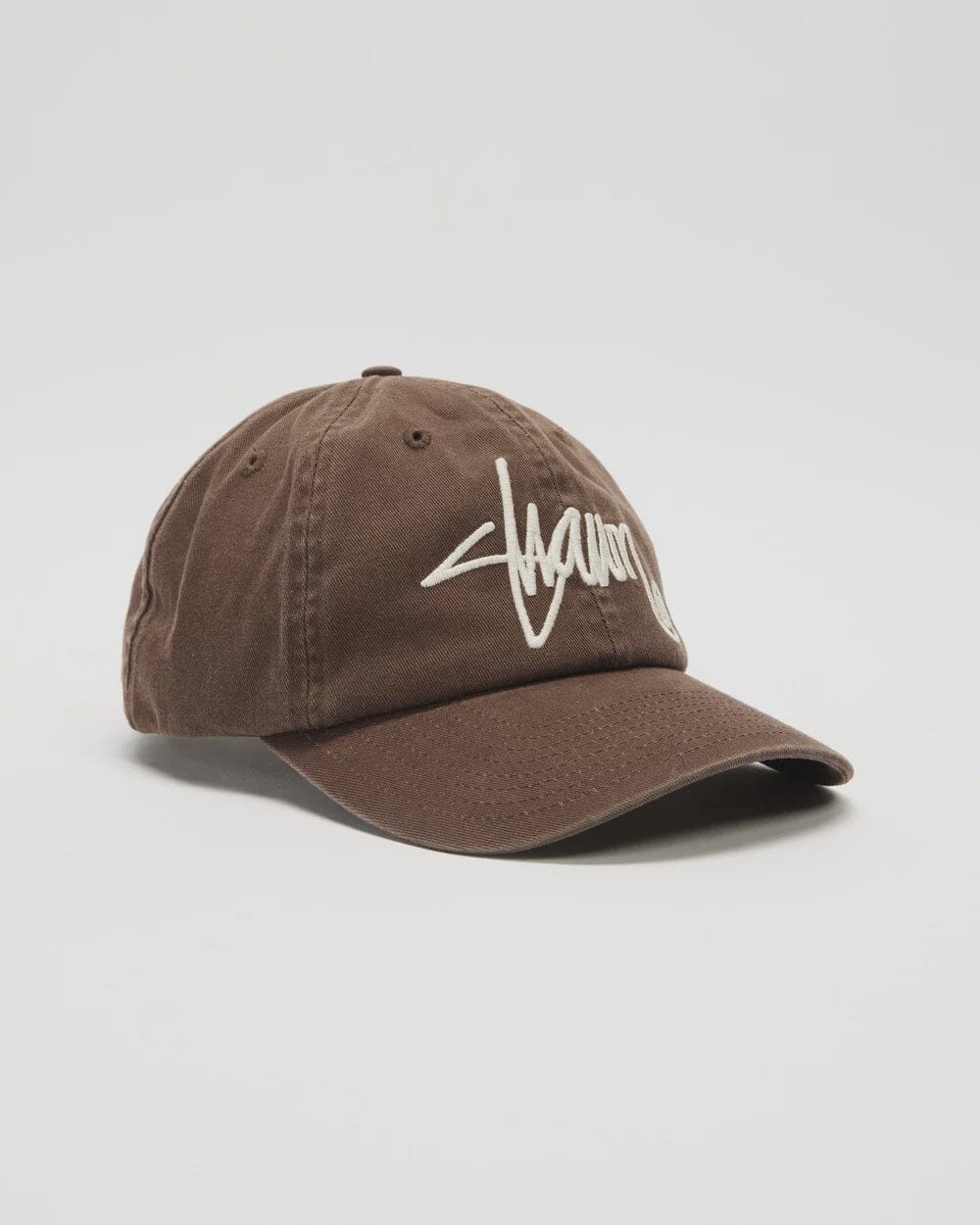 S Double Shawn Script Strapback Cap - Dark Chocolate