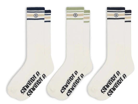 S Double Stripe S-Dot 3 Pack Socks