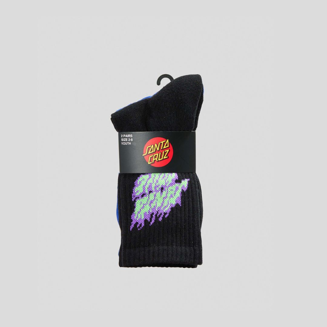 Santa Cruz Flaming Stack Crew Socks 2-Pack