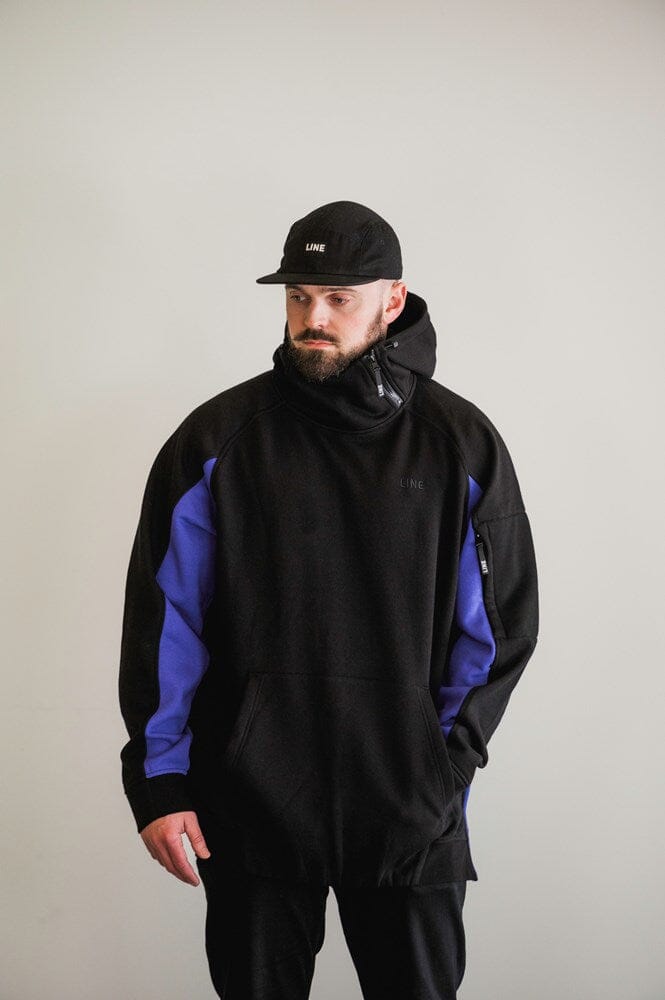 SOFTSHELL TECH HOODIE BLACK/PURPLE M