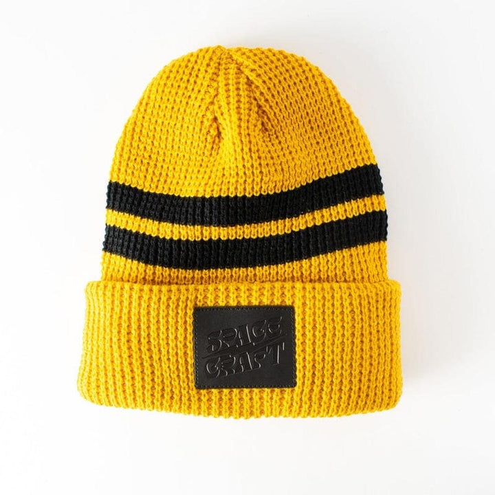 Spacecraft Striped Index Beanie Mustard