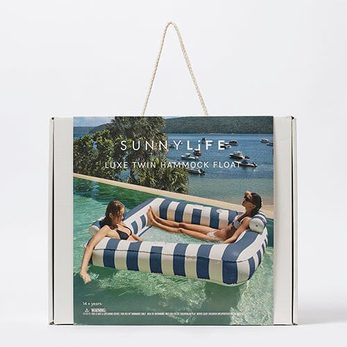 Sunnylife Deluxe Twin Hammock Le Weekend Navy Stripe