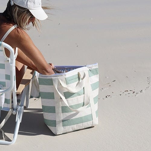 Sunnylife Light Cooler Tote La Palma Sage Stripe