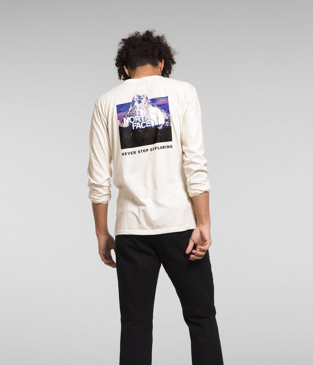 The North Face Box NSE Long Sleeve Tee Gardenia White / Photo Real / Graphics M