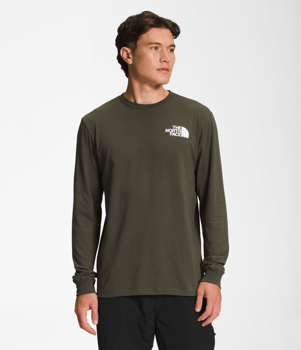 The North Face Long Sleeve Box NSE T-Shirt New Taupe Green / Military Olive S