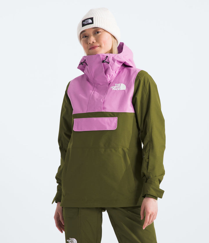 The North Face Womens Driftview Anorak Forest Olive-Dragonfruit S