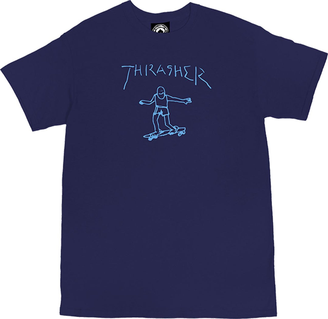 Thrasher Gonz Logo T-Shirt Navy / Light Blue S