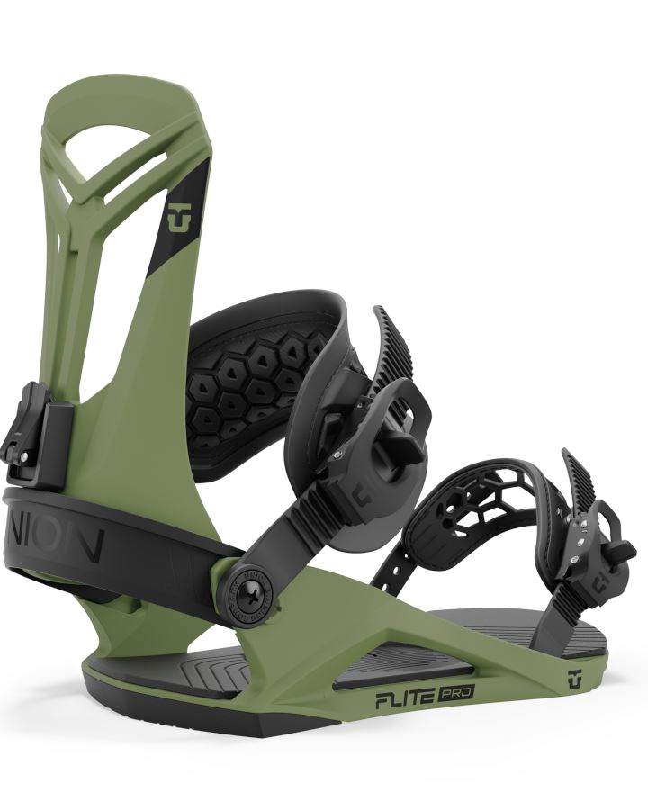Union Flite Pro Snowboard Bindings 2025 Olive Green M