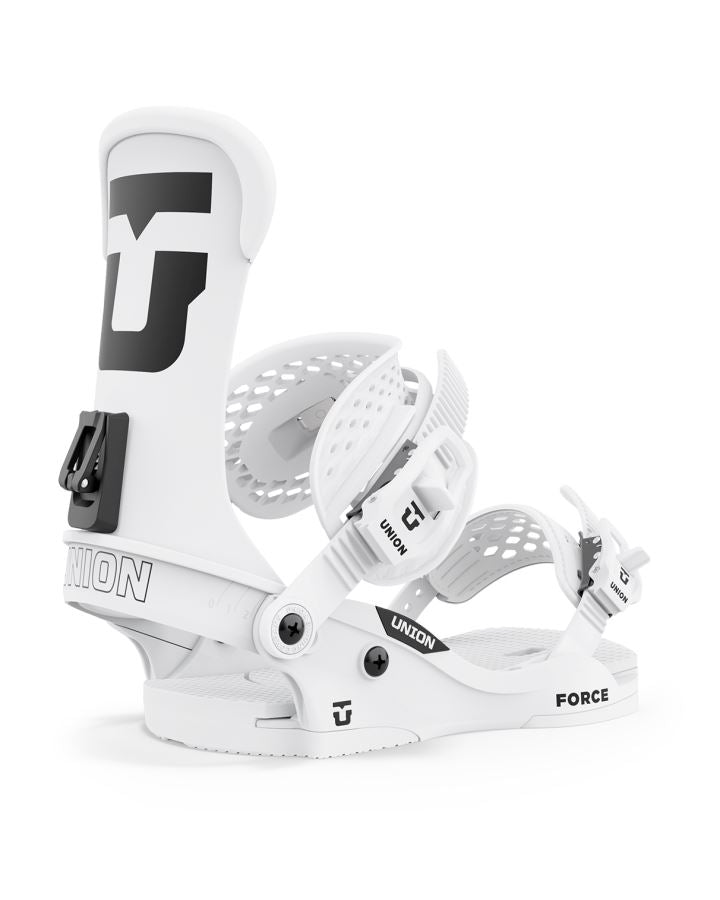 Union Force Classic Team Logo Snowboard Bindings 2025 White M