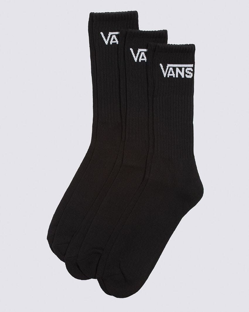 Vans Classic Crew Socks 3-Pack - Black