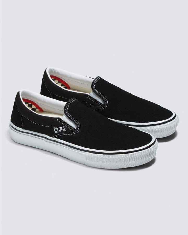 Vans Skate Slip On Shoes Black / White 7
