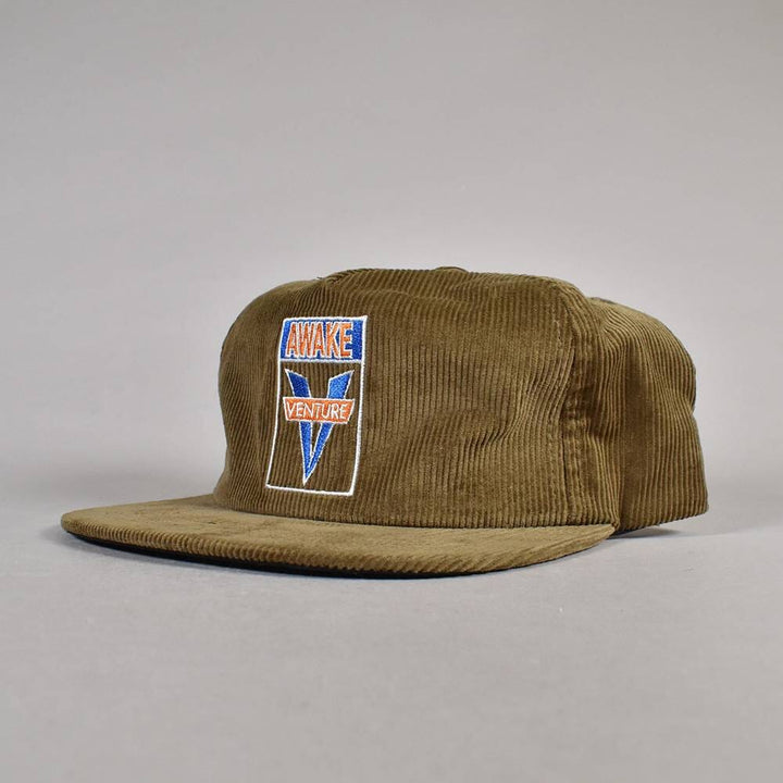 Venture Awake EMB Adj Cap Brown Cord/Blue/orange OSFA
