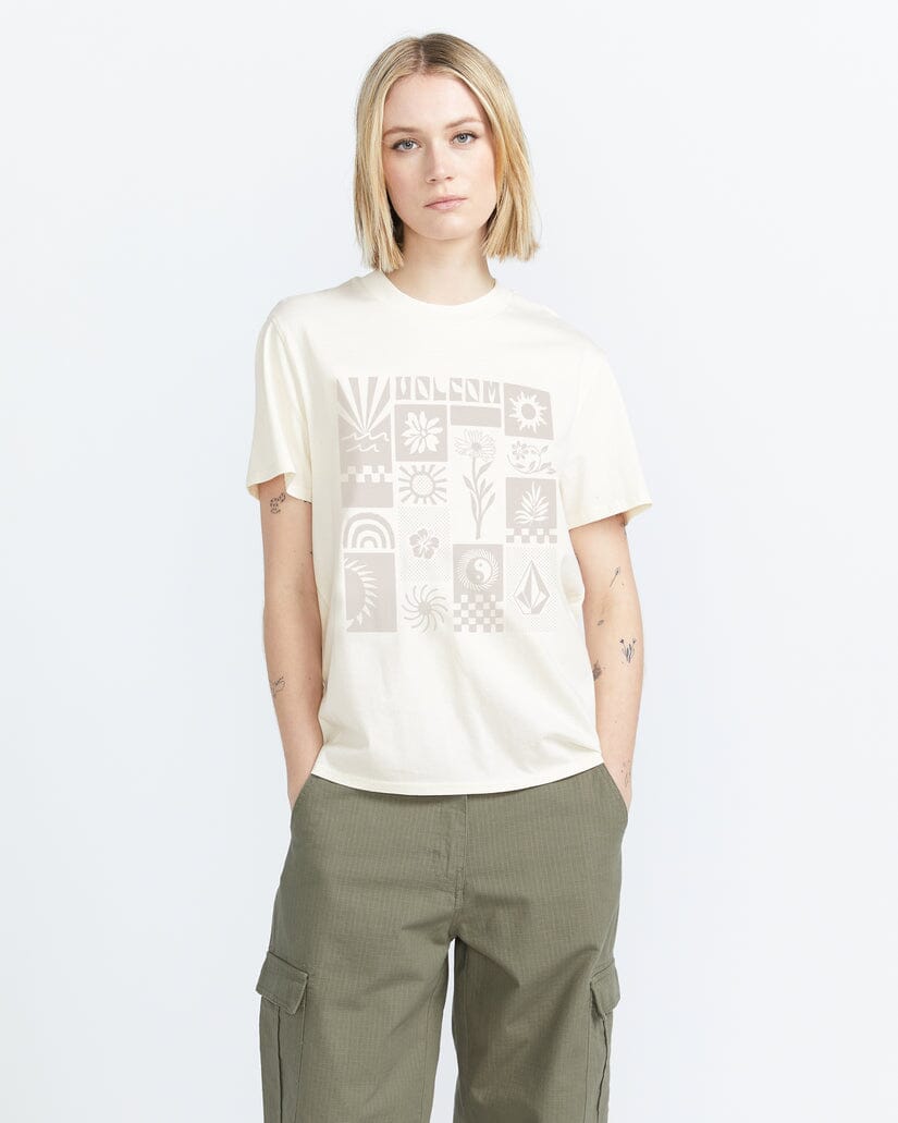 Volcom Lock it Up T-Shirt - Bone