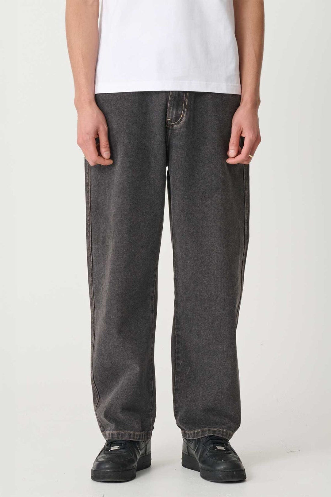 X-Large 91 Bull Denim Pants - Washed Black