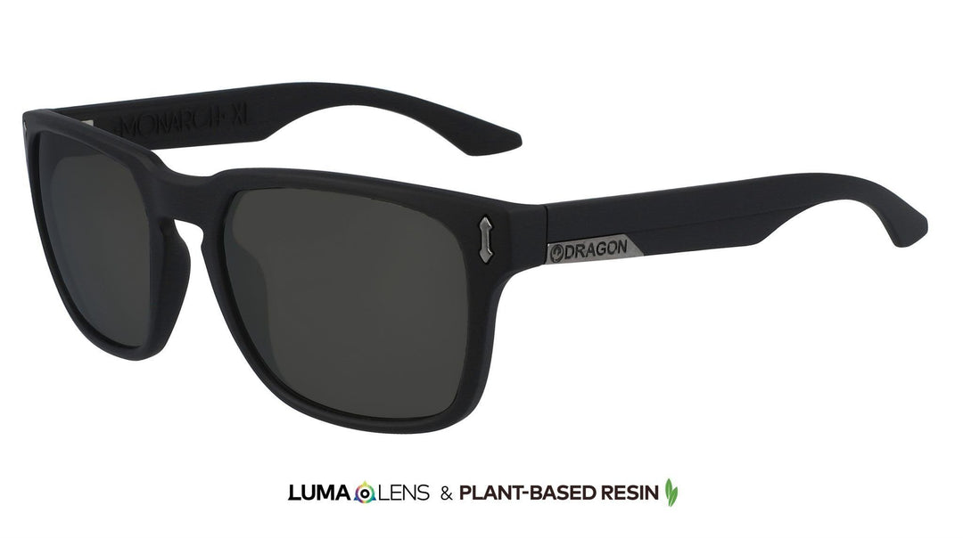Dragon Monarch XL Polarized Sunglasses Jet Black / Smoke Polarized