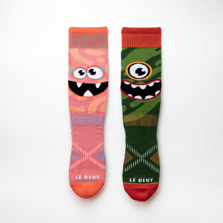 Le Bent Kids Monster Party Light Snow Sock
