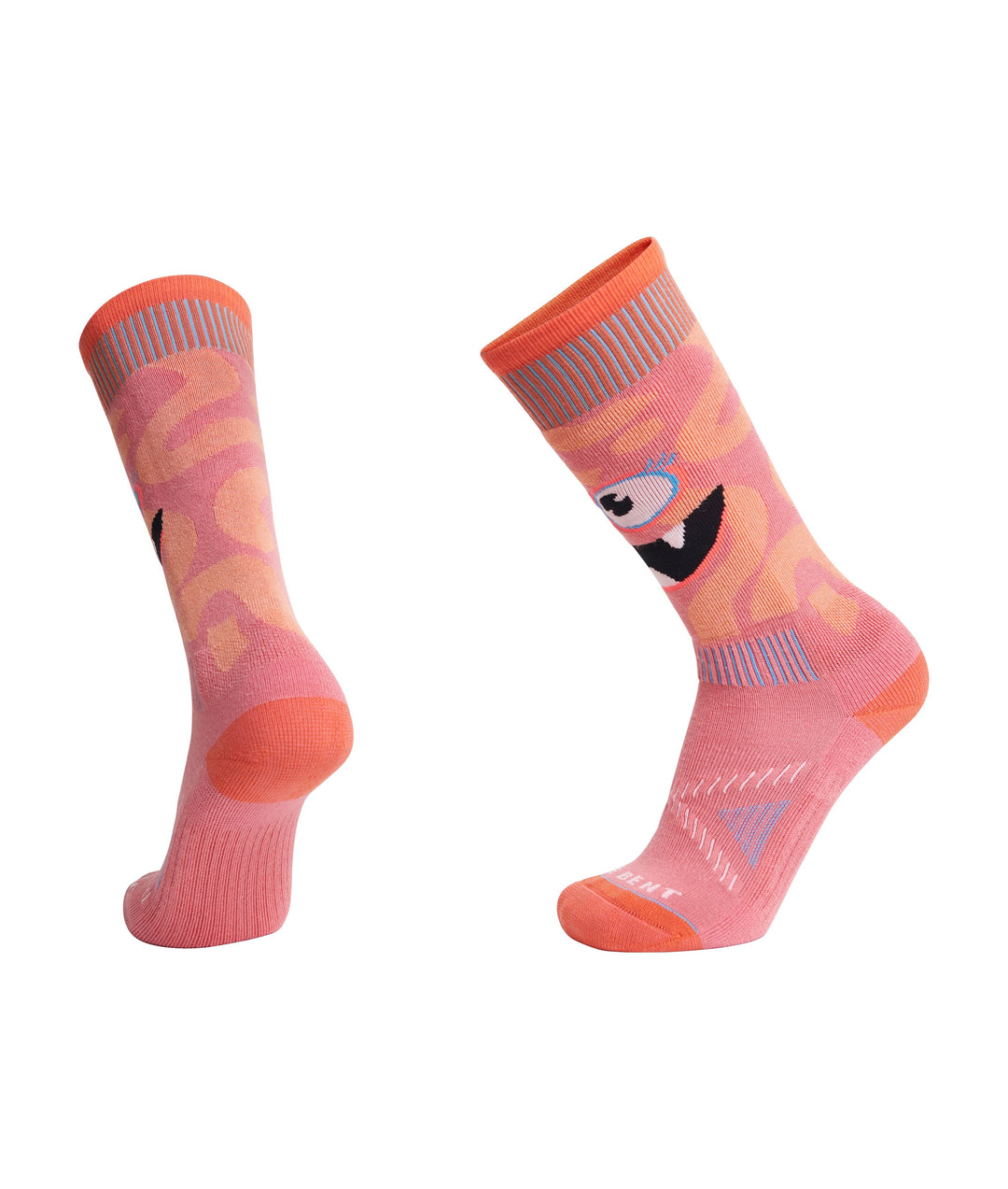 Le Bent Kids Monster Party Light Snow Sock Strawberry Pink S