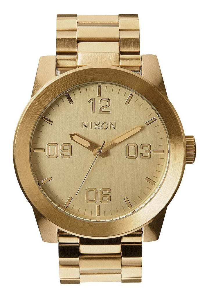 NIXON CORPORAL STAINLESS STEEL WATCH Gold
