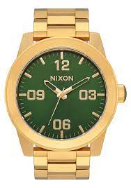 Nixon Corporal Stainless Steel Watch Gold / Green Sunray / HP Gold