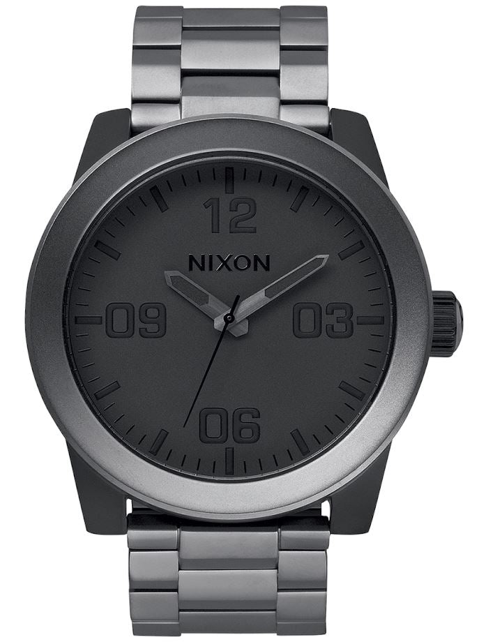 Nixon Corporal Stainless Steel Watch Matte Black / Matte Gunmetal