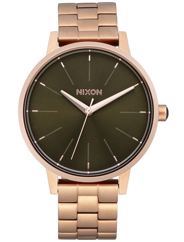 Nixon Kensington Watch Rose Gold / Olive Sunray