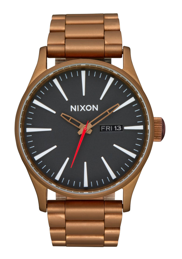 Nixon Sentry Stainless Steel Watch Bronze / Black