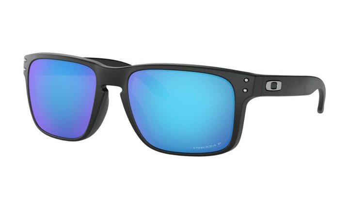 OAKLEY HOLBROOK POLARISED SUNGLASSES MatteBlackPrizmSapphirePol