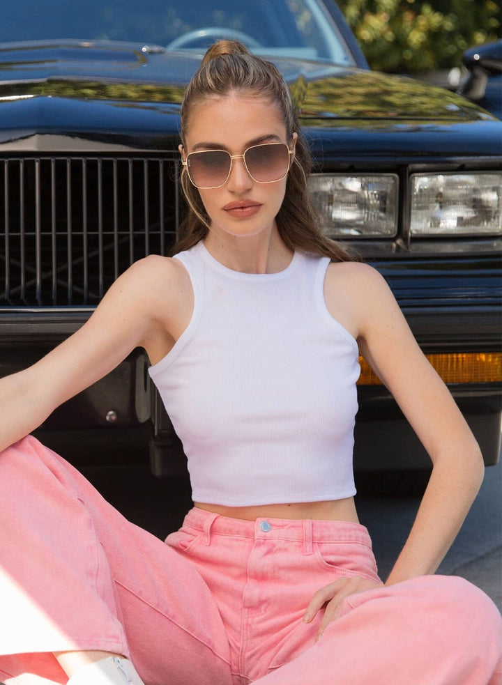 Otra Rita Sunglasses Gold Brown / Pink Fade