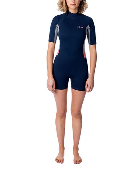 Peak Womans Energy Short Sleeve Back Zip Spring Wetsuit Navy 10