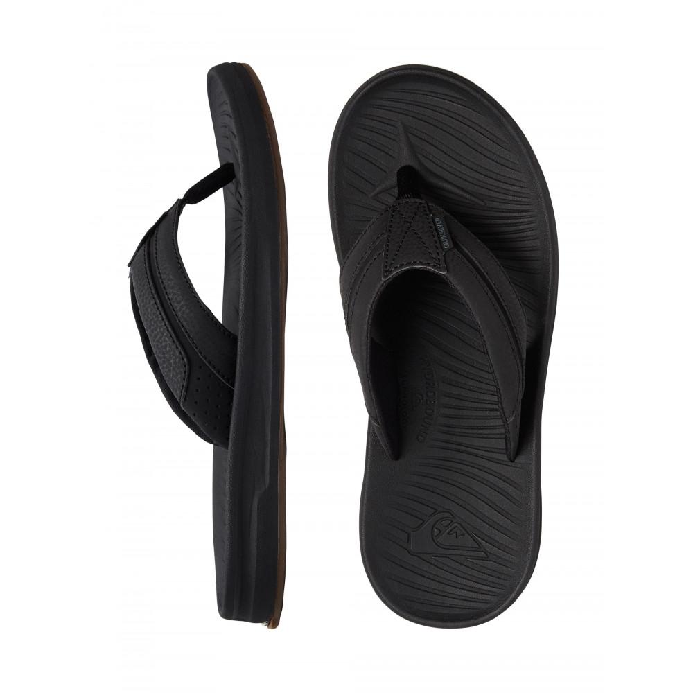 QUIKSILVER TRAVEL OASIS JANDAL BLACK BLACK BROWN 8 (EU41)