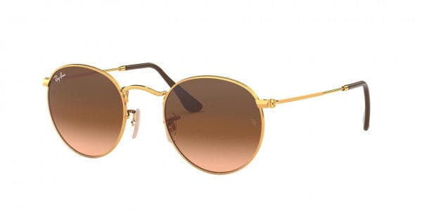 Ray-Ban Round Metal Sunglasses Light Bronze / Pink Gradient Brown