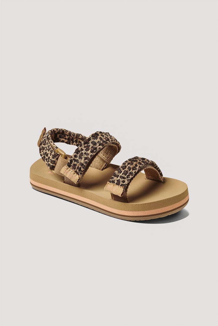 Reef Little Ahi Convertible Youth Jandal Leopard 3 / 4K